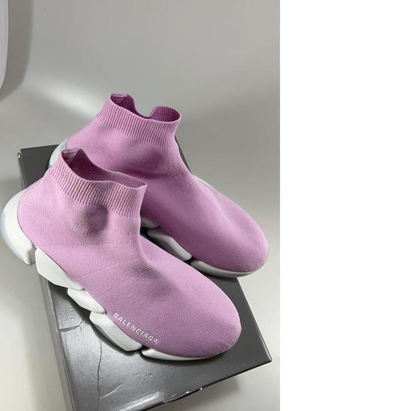 women's Recycled pink Knit Speed 2.0 Stretch Sock Sneakers E604 - Picture 4 of 12